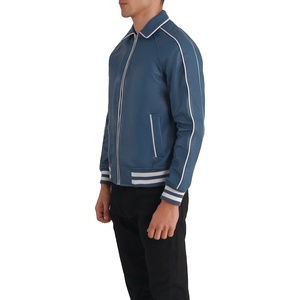 Veste en cuir véritable pour homme OEM, haute qualité, avec fermeture éclair, vente en gros, meilleures ventes, meilleur design de vêtements - Product Image 3