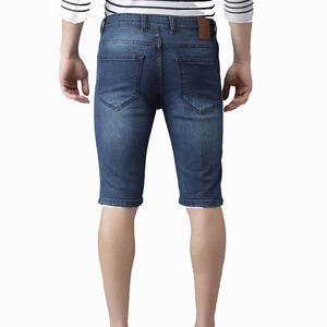 Shorts Bermuda en Jean Décontractés pour Homme, Style Délavé, Taille Mi-Haute, Fermeture Élastique, 100% Coton Tissé Respirant - Product Image 5