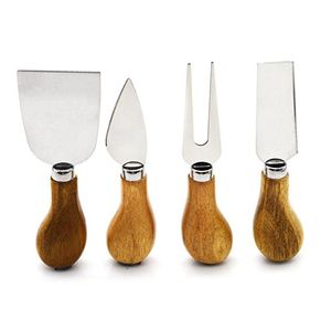 Ensemble de couteaux à fromage modernes en or mat et bois noir, outils de cuisine, outils à fromage, ensemble de couteaux à fromage, trancheur - Product Image 3