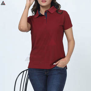 Camiseta de Golf de Alta Calidad 100% Algodón para Mujer, Diseño Personalizado, Sólida, Casual, Transpirable y Ligera - Product Image 6