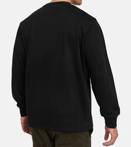 Wholesale Cotton blended French Terry <b>jumpers</b> Breathable Oversize Streetwear Crew Neck Drop Shoulder basics Pullover Sweatshirt - Product Image 6