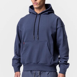 Venta al por mayor pulóver 360gsm 100% algodón sudaderas con capucha personalizadas bolsillo de canguro con bolsillo interno con cremallera Sudadera con capucha de hombre de gran tamaño - Product Image 5