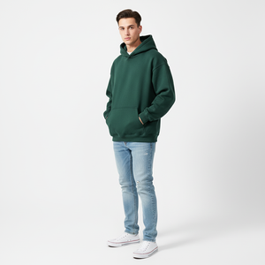 Sudaderas con capucha de gran tamaño unisex al por mayor, jersey liso con logotipo personalizado a granel, espacios en blanco de forro polar de algodón Premium para marcas de ropa de calle - Product Image 6