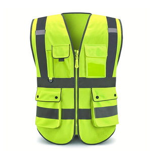 Veste de sécurité pour pompiers en polyester 100% personnalisée en gros, imperméable, coupe-vent, respirante, réfléchissante, haute visibilité, vêtements de travail chauffants - Product Image 1