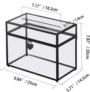 Square Clear Glass <b>Tissue</b> Box Cover -Dainty Cube <b>Tissue</b> Box Holder, Gorgeous <b>Gold</b> Facial <b>Tissue</b> Holder for Dresser Bathroom - Product Image 6