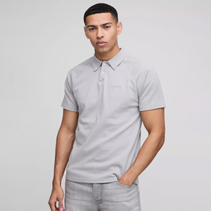 Camiseta Polo para Hombre, Nueva, de Moda, Fabricada en Fábrica, de Alta Calidad, Transpirable, Color Gris Jaspeado, Algodón PK, Ropa Casual - Product Image 1