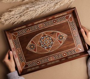 Bandeja DE SERVICIO DE MADERA elegante exportada India para restaurante y hotel disponible a precio mayorista por glowin fashion - Product Image 6