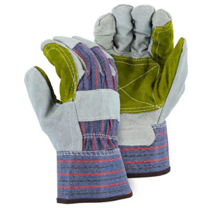 ถุงมือนิรภัยหนังวัวแยกนิ้วใส่สบายบุด้วยขนแกะผ้าฝ้ายกันไฟปืนเสริมความพรีเมียม - Product Image 5