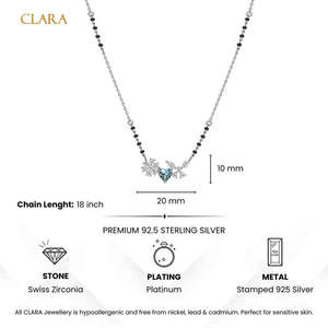 Compre un Mangalsutra de Plata Pura con Baño de Oro, Cadena de Perlas y Diamantes, Estilo Étnico Religioso, Regalo Perfecto para su Esposa - Product Image 6
