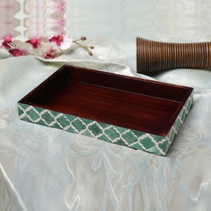 Handcrafted Bone Resin Inlay Wooden Serving <b>Tray</b> Custom Design for Luxury Home <b>Kitchen</b> Accessories and Gift Sets - Product Image 5