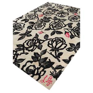 พรมขนสัตว์ถักมือสีเบจและสีน้ำตาลลายดอกไม้สำหรับตกแต่งห้องนั่งเล่นวัยรุ่น รูปทรงสี่เหลี่ยมผืนผ้า ขนาด 9x12 ฟุต รุ่น Pae-5062 - Product Image 2