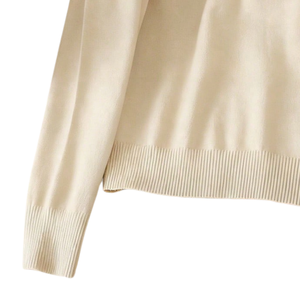 Pull en maille classique pour femme, col rond, manches longues, poignets côtelés, doux, décontracté, coupe régulière, chaud, pour le quotidien, tendance - Product Image 3