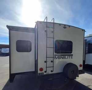 Mini Casa Rodante Todoterreno 2024, Remolque de Viaje Tipo Lágrima con Baño, Estándares de Camping, Hierro Blanco, Capacidad de 200 kg - Product Image 5