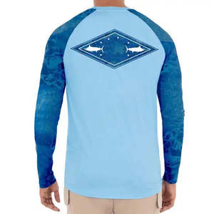 เสื้อตกปลาแขนยาวผ้าโพลีเอสเตอร์สแปนเด็กซ์พิมพ์ซับลิเมชันออกแบบได้ตามต้องการ - Product Image 2