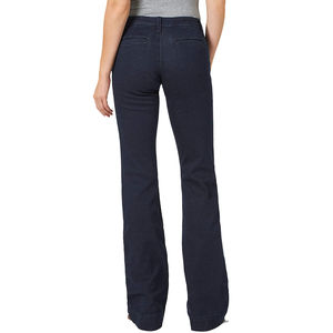 กางเกงผ้าฝ้ายระบายอากาศพรีเมี่ยมสำหรับผู้หญิงกางเกงผ้าเดนิมขาบานดีไซน์พรีเมี่ยมมีสไตล์ยอดนิยม - Product Image 6