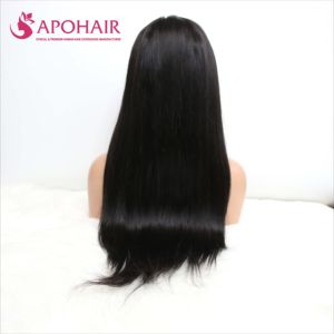 Vente en gros de haute qualité U Part Perruque avec Remy Extensions de cheveux noirs raides Extensions de cheveux - Product Image 5