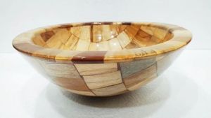 Meilleure qualité prix usine excellente qualité naturel personnalisé vente chaude bol en bois résine salade table de service - Product Image 3