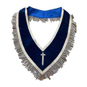 Collar de Oficial Bordado a Mano de la Logia Masónica Azul, Collar de Oficial Personalizado de Alta Calidad 2023 - Product Image 6