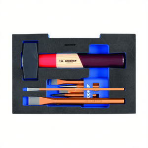 Ensemble d'outils Gedore 9 pièces, ciseaux et marteau dans des plateaux - Product Image 2