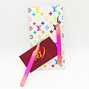 Pinces à épiler isolantes durables à pointe incurvée en acier inoxydable, anti-magnétiques, antistatiques, avec poignée confortable et précise, pour cils et extensions de cils - Product Image 5