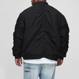 Wholesale 100% <b>Polyester</b> Men's Varsity Jacket Custom Screen Printed Logo Lightweight Windbreaker <b>fabric</b> streetwear winter jacket - Product Image 6