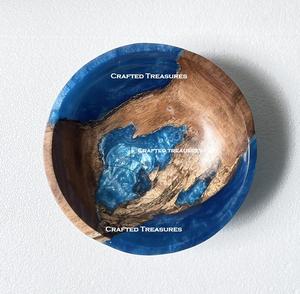 Bol en bois naturel et résine époxy personnalisé de haute qualité bol le plus vendu bol en résine en bois et utilisation pour ustensiles de cuisine bol à salade - Product Image 1