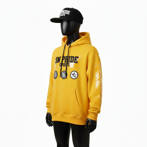 Sweat à capuche personnalisé avec broderie vintage 2025 pour homme, imprimé, en molleton délavé à l'acide, à capuche, hiver, séchage rapide et respirant - Product Image 3