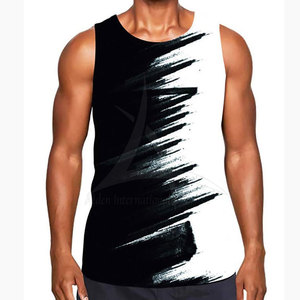 Débardeur décontracté pour homme avec impression par sublimation de logo personnalisé, haute qualité, 100% coton, respirant, séchage rapide, prix de gros - Product Image 1