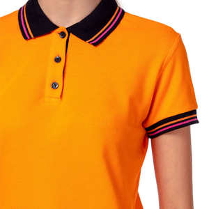 Polo de mujer al por mayor 100% camisas polo de algodón para mujer cuello tira Casual Slim Fit mujer Polo camiseta precio razonable - Product Image 5