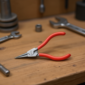 Alicates de punta recta de alta calidad USAG para fijación segura, mango moldeado en plástico, herramienta para circlips externos - Product Image 3