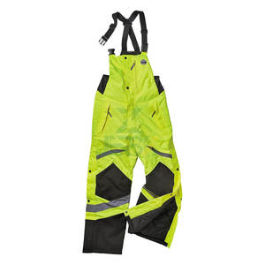 Insulated <b>Thermal</b> Bib Overalls Men High Visibility Weather Resistant Workwear Reflective Strips Waterproof Cold Weather - Product Image 6