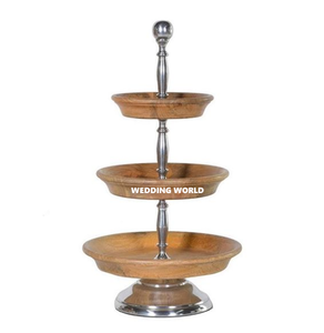 Avion de forme ronde et support à gâteau en bois simple Vaisselle faite à la main de qualité supérieure Support à gâteau en bois de créateur élégant classique - Product Image 6