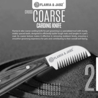 Couteau à démêler Flamia & Jabz pour chien, couteau à carder pour peigne à poils de terrier, peignes en acier inoxydable pour renard, chat, chien, cheval, peigne en bois
