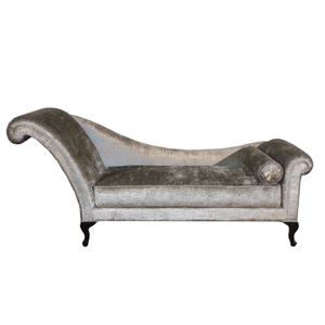 Canapé de salon, lit de repos en bois, canapé-lit moderne, chaise longue en fer pour chambre à coucher, mobilier d'hôtel, rembourré en tissu velours - Product Image 1