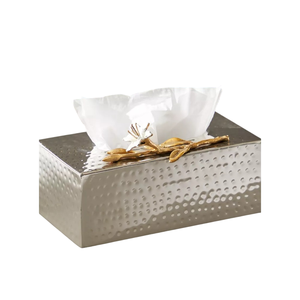 Dernière boîte à mouchoirs en métal enduit de poudre blanche de concepteur Organisateur de table de grande qualité pour le stockage de bureau - Product Image 4