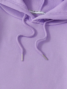 High Quality 100% Cotton Men's Plus Size Fleece <b>Hoodies</b> Breathable <b>Thermal</b> Streetwear Back Printed Design Solid Color 300 Grams - Product Image 3