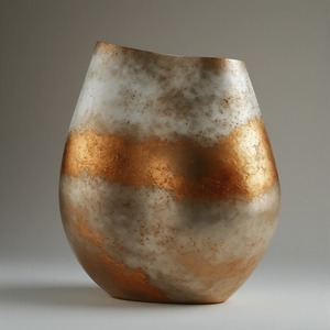 Vase en fer moderne avec finition unique et forme élancée, idéal pour les villas de luxe et les espaces intérieurs élégants - Product Image 2