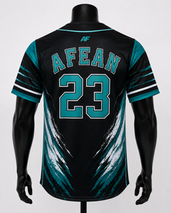 Maillot de baseball respirant personnalisé pour homme, impression par transfert thermique, manches courtes, 100 % polyester, nom et numéros d'équipe, vente en gros OEM - Product Image 2