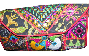 Bolso de mano de Banjara bohemio colorido, tela de algodón hecha a mano, trabajo de espejo único, cierre de cremallera, bolso de mensajero de gran capacidad para mujer - Product Image 6