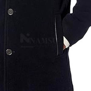 Veste en laine à bas prix de haute qualité avec logo personnalisé imprimé pour hommes Vestes en laine personnalisées grande taille - Product Image 6