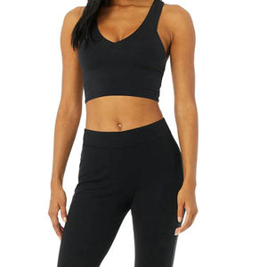 Conjunto Deportivo de Yoga para Mujer, Negro, Sin Costuras, Ropa Deportiva Femenina, Personalizable, de Alta Elasticidad, Superventas - Product Image 5