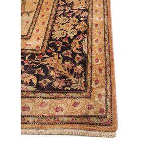 Tapis en soie noué à la main Gulmarg Pae-6323 vert, 10 mm d'épaisseur, avec motif animalier pour la maison, l'entrée, le salon, la chambre - Product Image 4