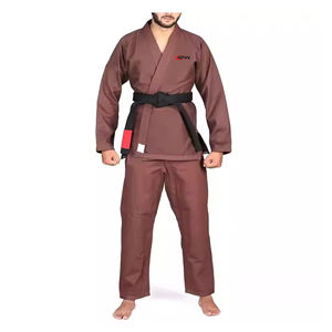 Nouveau style de karaté haut de gamme costumes couleur unie coton/polyester personnalisé Jiu Jitsu Kimono uniformes d'entraînement d'arts martiaux - Product Image 1