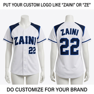 เสื้อเบสบอลยูนิเซ็กซ์ผ้าโพลีเอสเตอร์อินเตอร์ล็อคพรีเมียม 180 GSM ลายเส้นสีขาว พร้อมปักโลโก้ด้วยความร้อน ติดกระดุมด้านหน้า เหมาะสำหรับทีม - Product Image 1