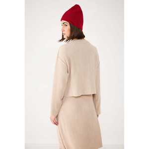 Top corto acanalado con cuello en V - Product Image 5