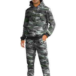 Sudaderas con Capucha de Algodón para Hombre de Alta Calidad al por Mayor, Conjuntos Deportivos de Camuflaje, Ropa Urbana Gruesa para Jóvenes, Niños y Adultos - Product Image 2