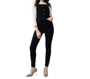 Nuevas llegadas de 2025 monos de moda de cintura media para mujer al por mayor, peto de mezclilla de alta calidad para mujer - Product Image 2