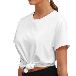 Ropa de entrenamiento Ropa deportiva y transpirable Ultra suave al tacto Mejor tela de poliéster Entrenamiento Gimnasio Camiseta para mujer - Product Image 3