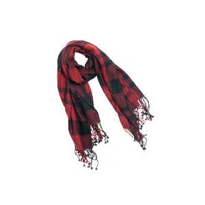 Fashionable Checkered Cashmere Scarf Must-Have Accessory Luxury Cashmere Scarves Pashmina Shawls Scarf