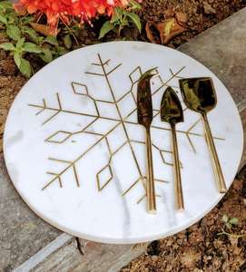 Best Quality Material <b>Marble</b> With Leaf Shape Handmade <b>Large</b> Charcuterie <b>Marble</b> Board With Resin Cutting Board at Best Rates - Product Image 5